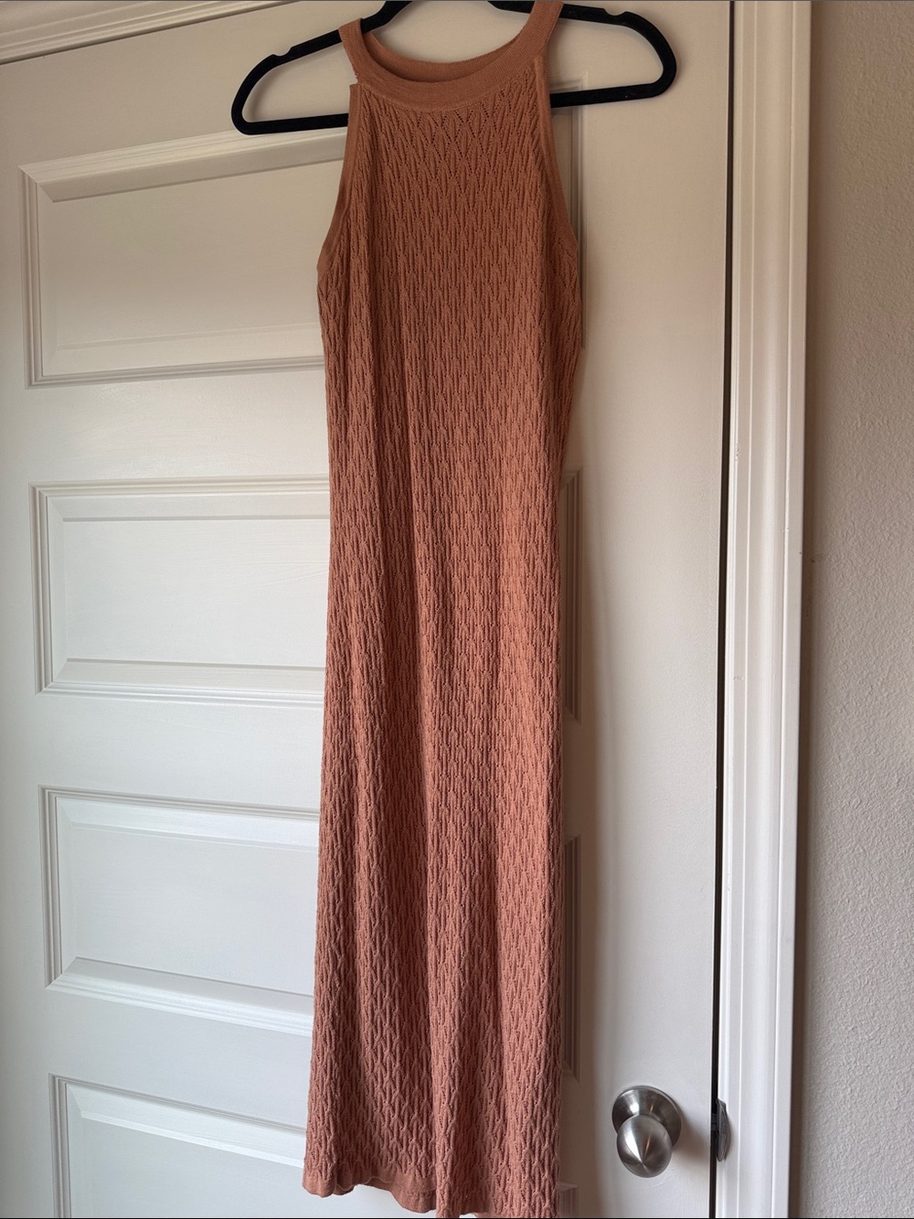 House of Harlow 1960 Ribbed Maxi Dress Skirt in Dusty Rose - Picture 1 of 10
